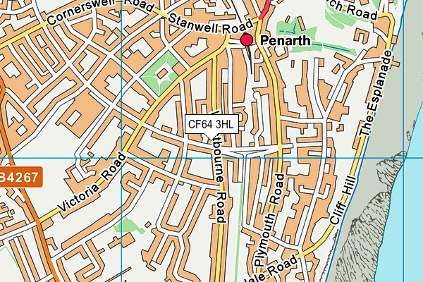CF64 3HL map - OS VectorMap District (Ordnance Survey)