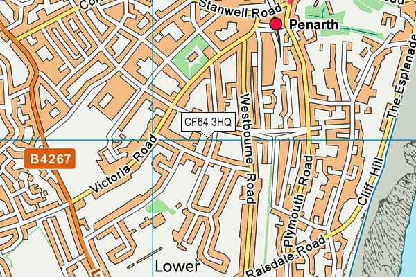 CF64 3HQ map - OS VectorMap District (Ordnance Survey)