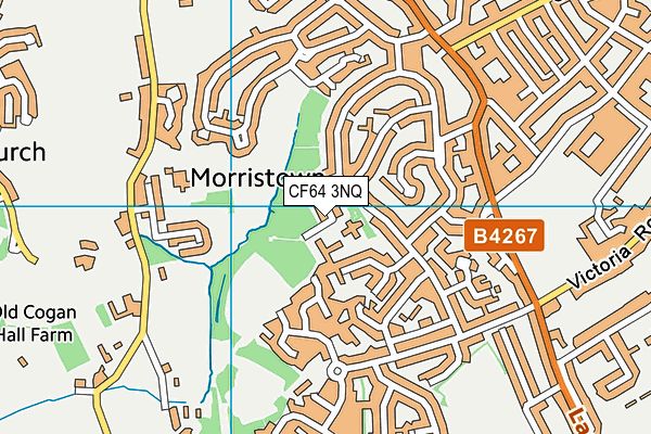 CF64 3NQ map - OS VectorMap District (Ordnance Survey)