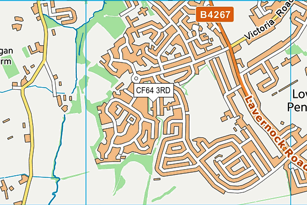 CF64 3RD map - OS VectorMap District (Ordnance Survey)