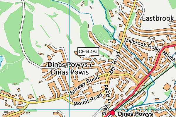 Map of DINAS POWYS IT LIMITED at district scale