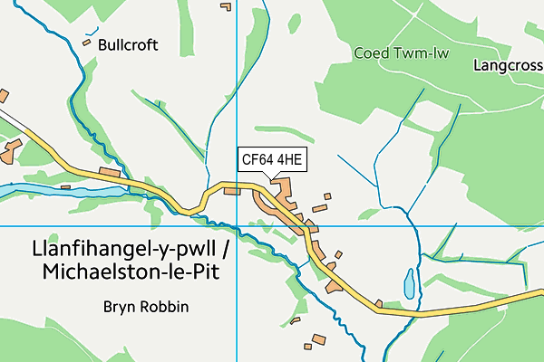 CF64 4HE map - OS VectorMap District (Ordnance Survey)