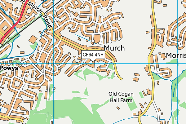 CF64 4NH map - OS VectorMap District (Ordnance Survey)