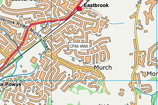 CF64 4NW map - OS VectorMap District (Ordnance Survey)