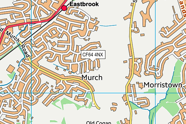 CF64 4NX map - OS VectorMap District (Ordnance Survey)