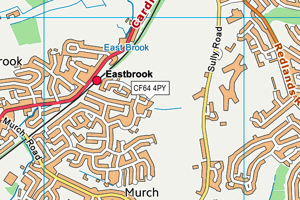 CF64 4PY map - OS VectorMap District (Ordnance Survey)