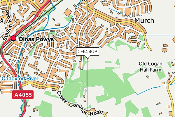 CF64 4QP map - OS VectorMap District (Ordnance Survey)
