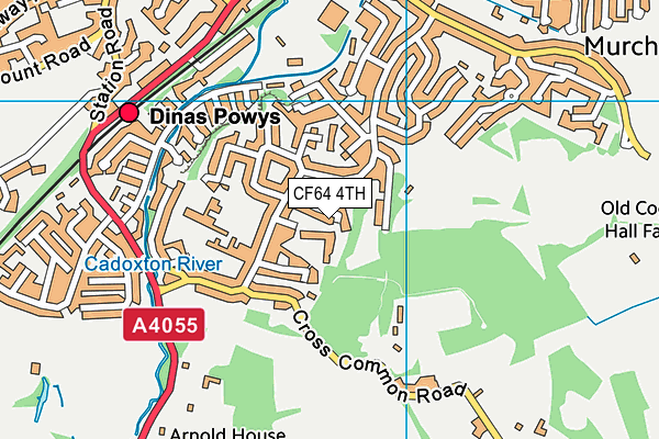 CF64 4TH map - OS VectorMap District (Ordnance Survey)