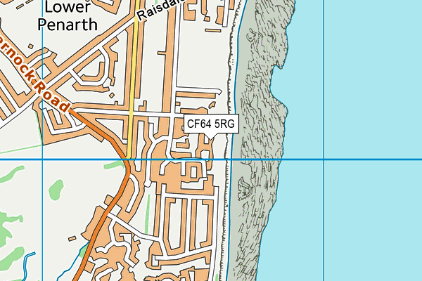 CF64 5RG map - OS VectorMap District (Ordnance Survey)