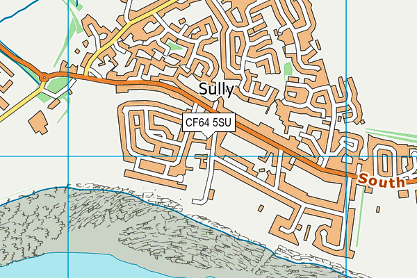 Sully Primary School map (CF64 5SU) - OS VectorMap District (Ordnance Survey)