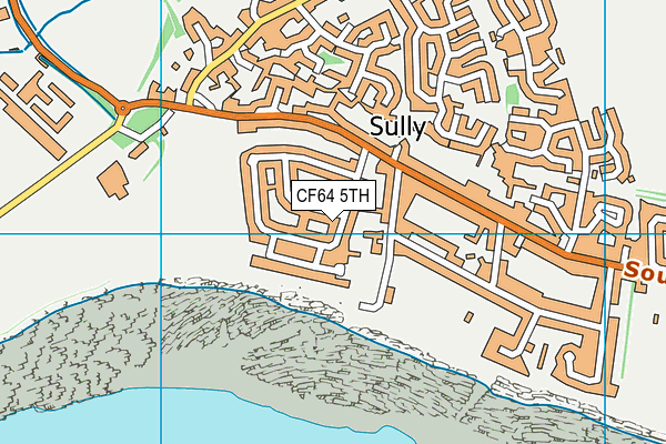 CF64 5TH map - OS VectorMap District (Ordnance Survey)