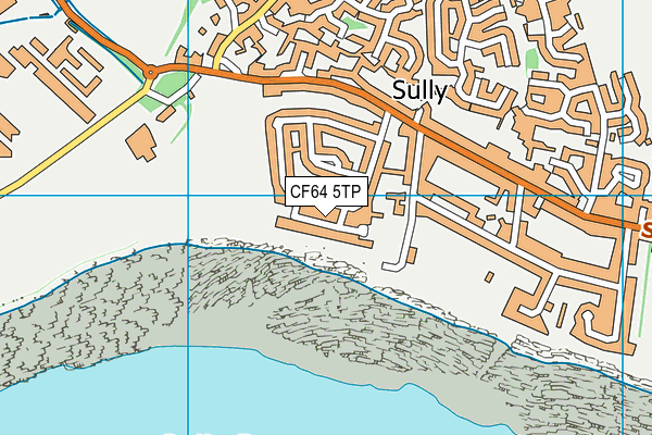 CF64 5TP map - OS VectorMap District (Ordnance Survey)