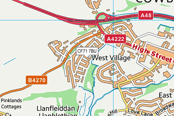 CF71 7BU map - OS VectorMap District (Ordnance Survey)