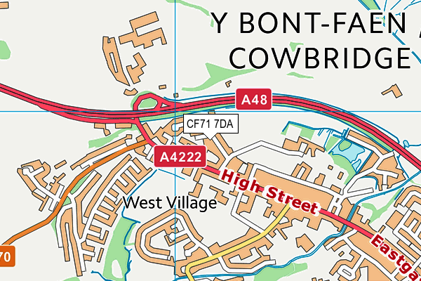 CF71 7DA map - OS VectorMap District (Ordnance Survey)