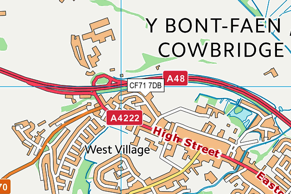 CF71 7DB map - OS VectorMap District (Ordnance Survey)