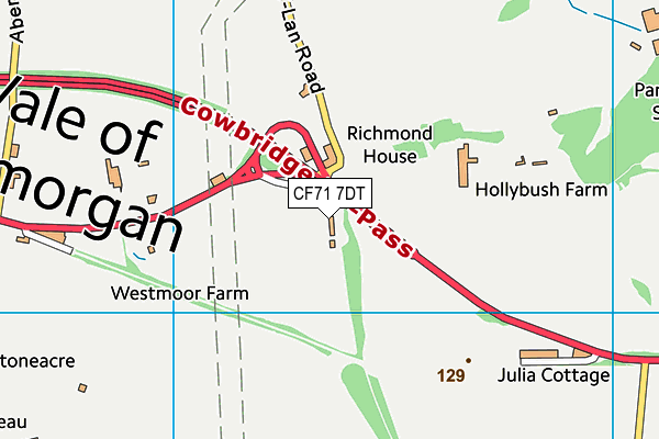 CF71 7DT map - OS VectorMap District (Ordnance Survey)