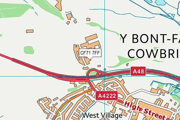 CF71 7FF map - OS VectorMap District (Ordnance Survey)