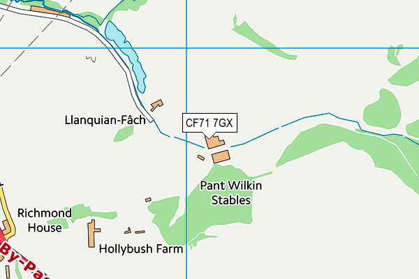 CF71 7GX map - OS VectorMap District (Ordnance Survey)