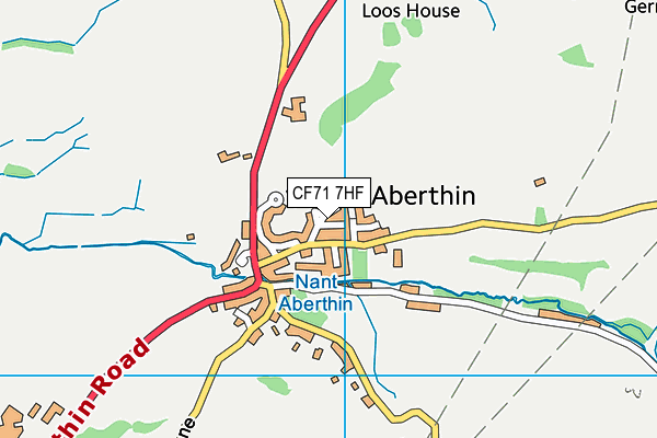 CF71 7HF map - OS VectorMap District (Ordnance Survey)