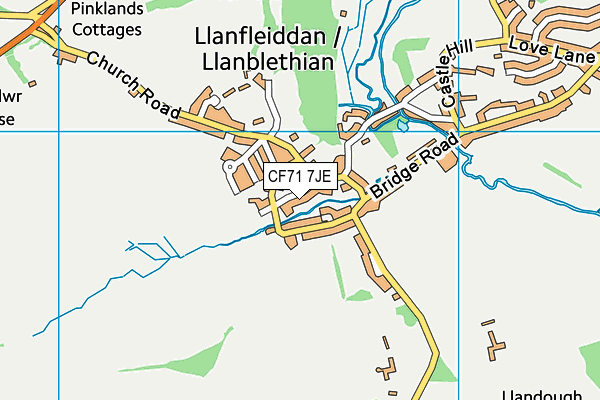 CF71 7JE map - OS VectorMap District (Ordnance Survey)