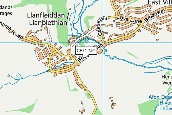 CF71 7JG map - OS VectorMap District (Ordnance Survey)