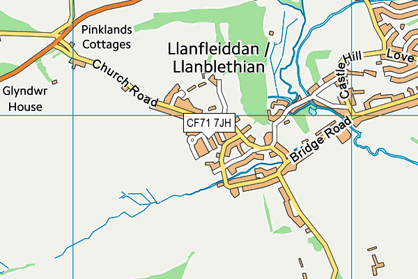 CF71 7JH map - OS VectorMap District (Ordnance Survey)