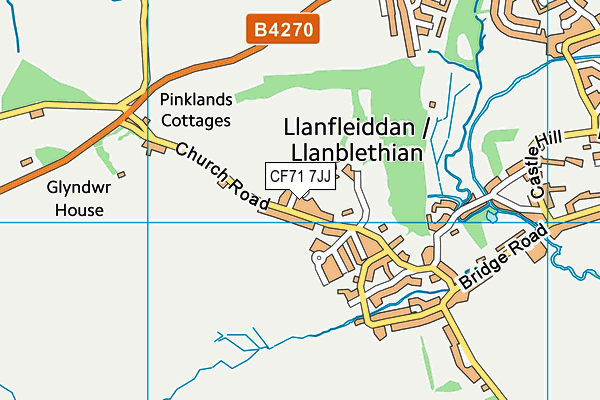 CF71 7JJ map - OS VectorMap District (Ordnance Survey)