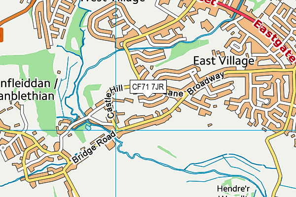 CF71 7JR map - OS VectorMap District (Ordnance Survey)