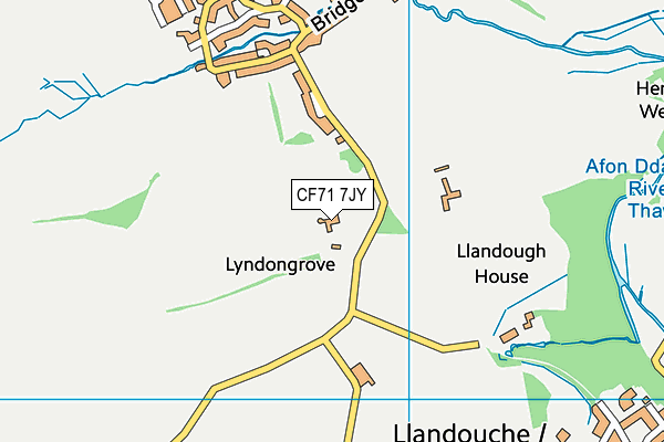 CF71 7JY map - OS VectorMap District (Ordnance Survey)