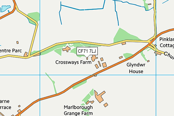 CF71 7LJ map - OS VectorMap District (Ordnance Survey)