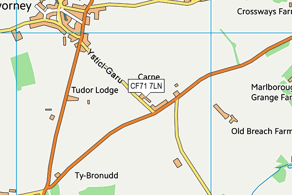 CF71 7LN map - OS VectorMap District (Ordnance Survey)