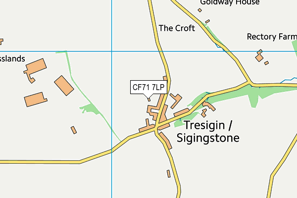 CF71 7LP map - OS VectorMap District (Ordnance Survey)