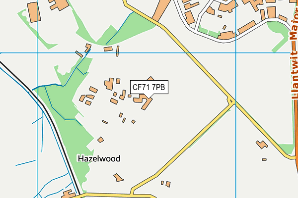 CF71 7PB map - OS VectorMap District (Ordnance Survey)