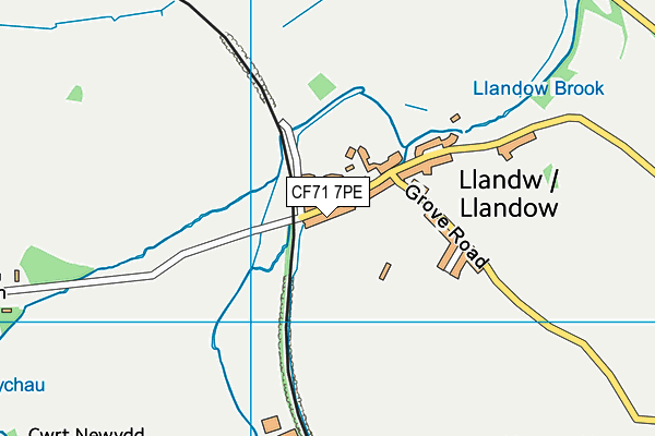 CF71 7PE map - OS VectorMap District (Ordnance Survey)