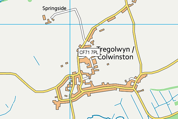 CF71 7PL map - OS VectorMap District (Ordnance Survey)