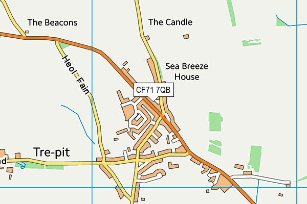 CF71 7QB map - OS VectorMap District (Ordnance Survey)