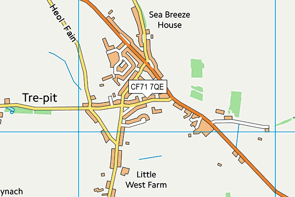 Wick Marcross C.I.W. Primary School map (CF71 7QE) - OS VectorMap District (Ordnance Survey)