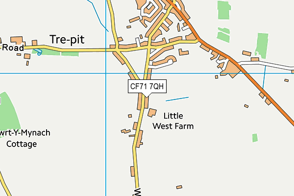 CF71 7QH map - OS VectorMap District (Ordnance Survey)