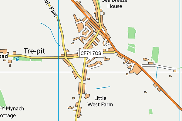 CF71 7QS map - OS VectorMap District (Ordnance Survey)