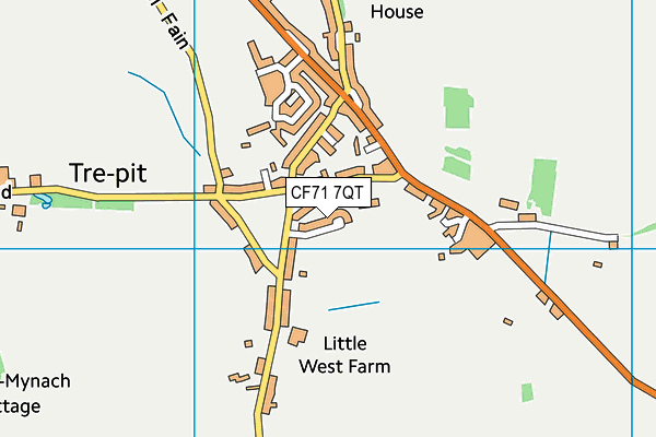 CF71 7QT map - OS VectorMap District (Ordnance Survey)