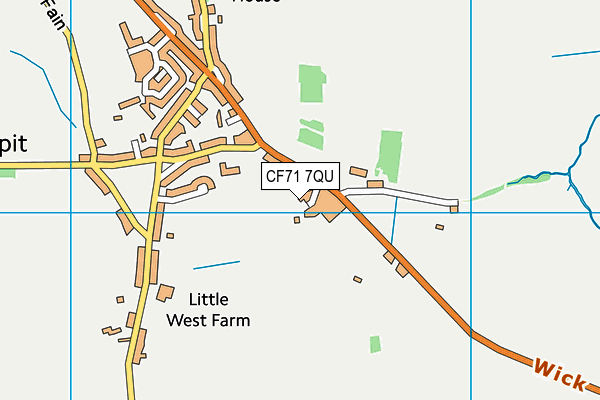 CF71 7QU map - OS VectorMap District (Ordnance Survey)