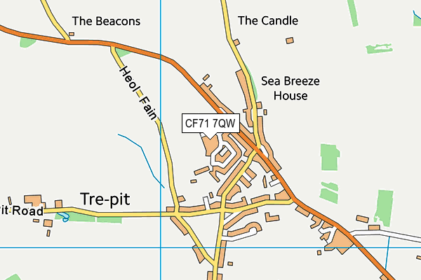 CF71 7QW map - OS VectorMap District (Ordnance Survey)