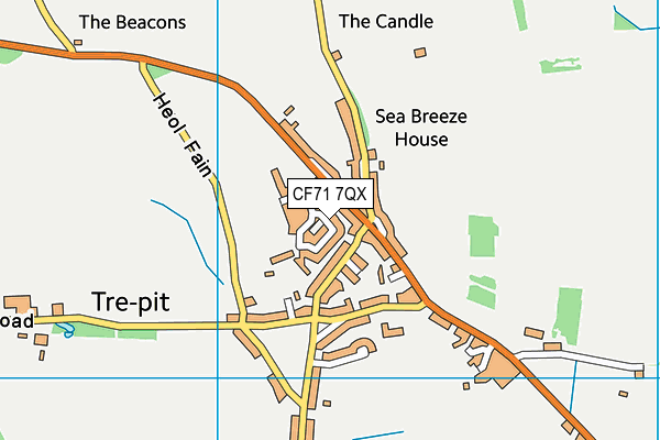 CF71 7QX map - OS VectorMap District (Ordnance Survey)