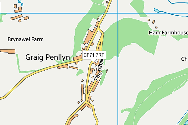 CF71 7RT map - OS VectorMap District (Ordnance Survey)