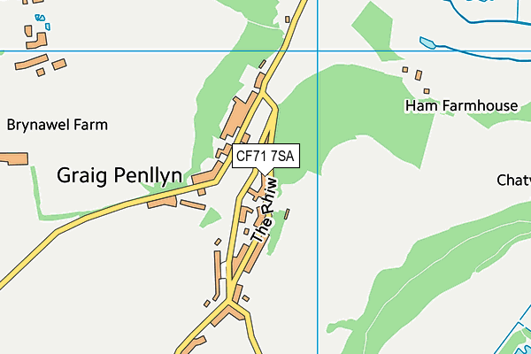 CF71 7SA map - OS VectorMap District (Ordnance Survey)