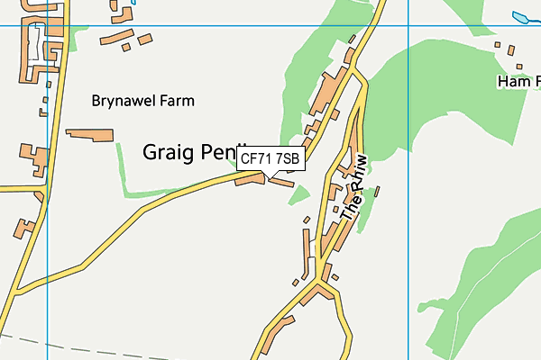 CF71 7SB map - OS VectorMap District (Ordnance Survey)