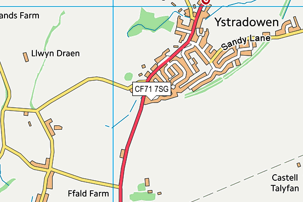 CF71 7SG map - OS VectorMap District (Ordnance Survey)