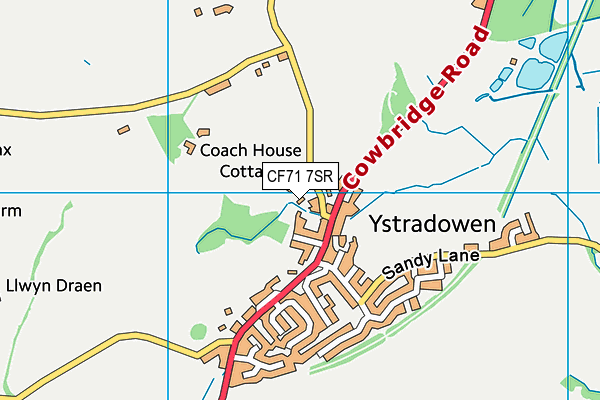 CF71 7SR map - OS VectorMap District (Ordnance Survey)