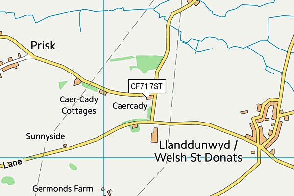 CF71 7ST map - OS VectorMap District (Ordnance Survey)