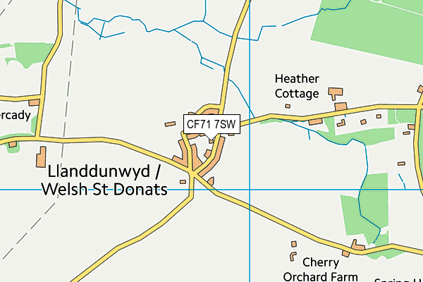 CF71 7SW map - OS VectorMap District (Ordnance Survey)